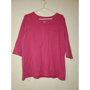 D & Co. denim + company Shirt Top Women's 1X Long Sleeve Outdoor Casual Wear(E1)